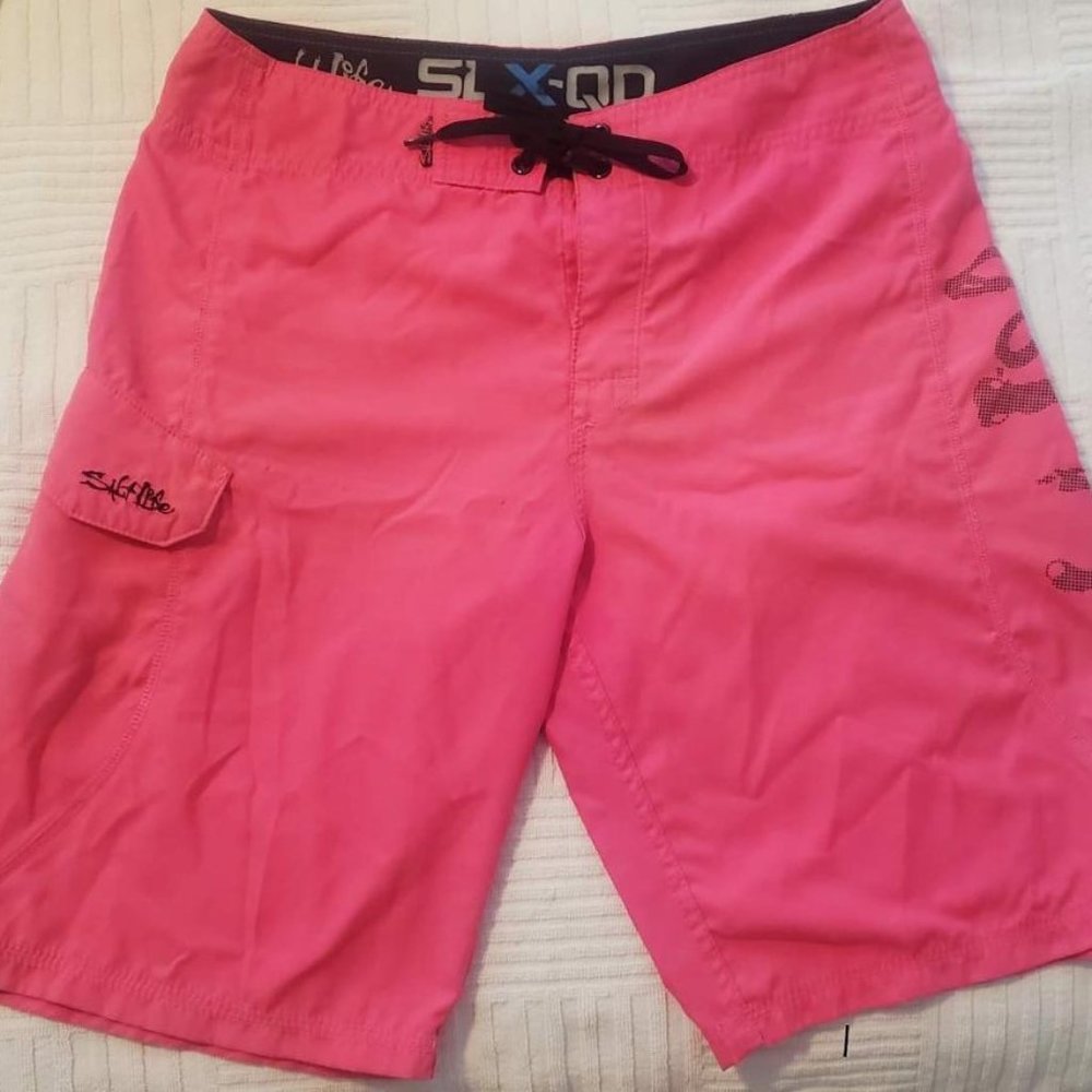 Salt Life hot pink mens board shorts, 32"waist, like new